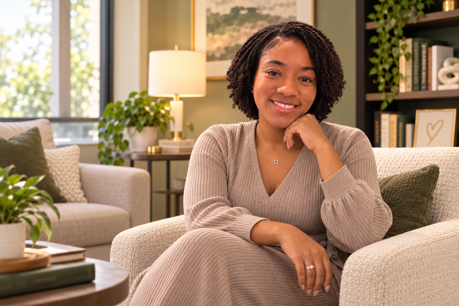 Arleta in her counseling office